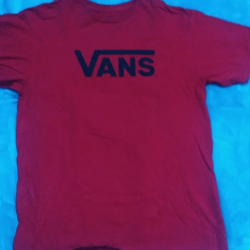 Vans shirt, men large, red